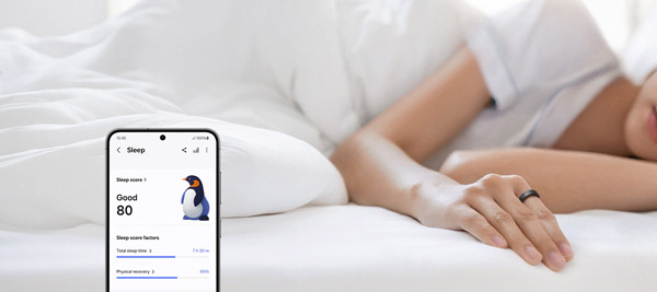 MTF Shop Samsung Klimaanlage Wärmepumpe Österreich | Optimieren Sie Ihre Schlafqualität durch die Analyse von Gesundheitsdaten und die automatische Anpassung der Raumtemperatur für eine erholsame Nachtruhe.