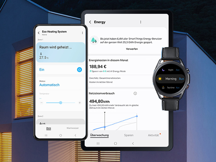 MTF Shop Samsung Klimaanlage Wärmepumpe Österreich | Intuitive Steuerung per Smartphone: Die Samsung SmartThings App ermöglicht die komfortable Verwaltung deiner Klimaanlage und Smart-Home-Geräte von überall aus.