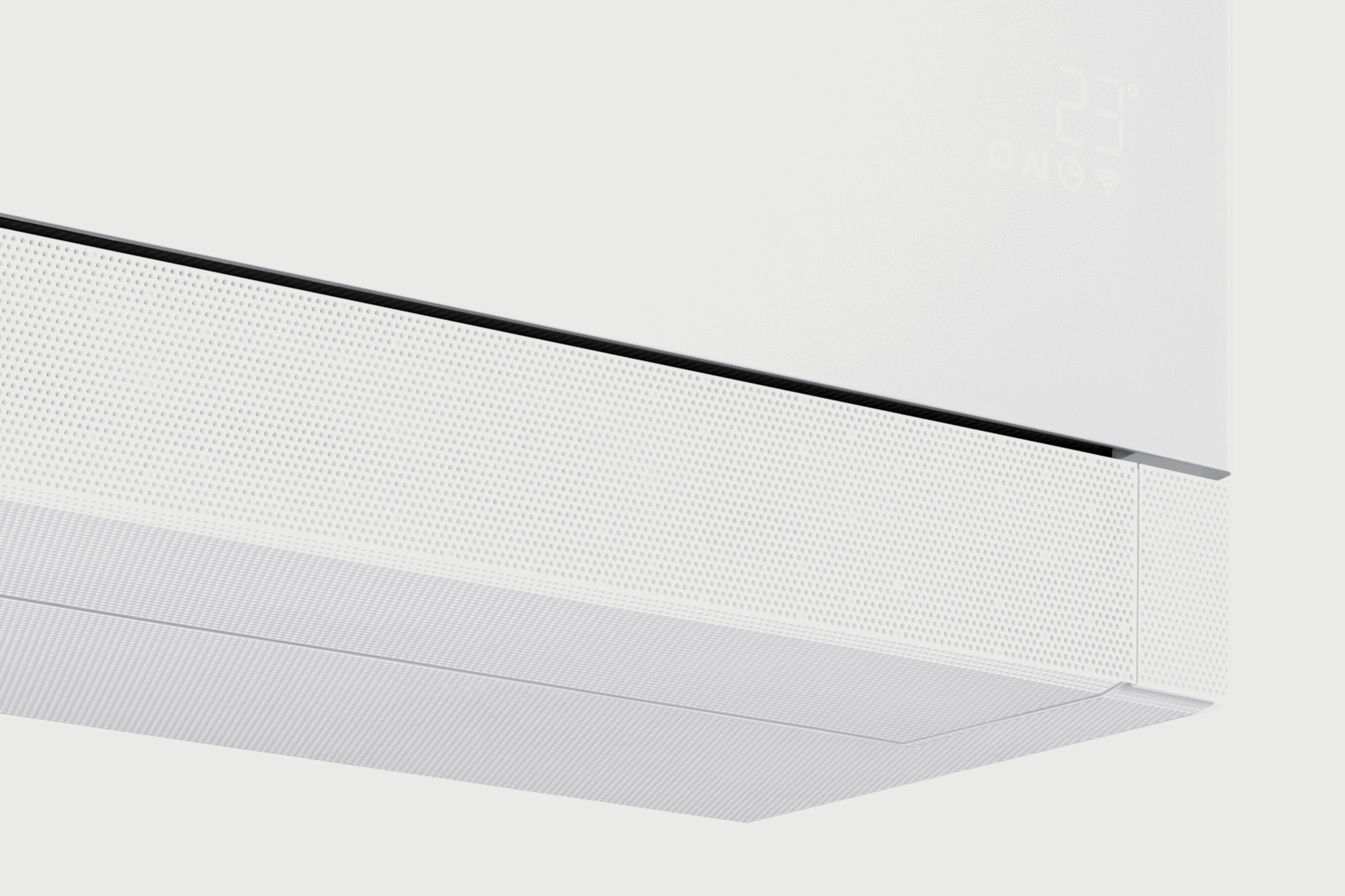 MTF Shop Samsung Klimaanlage Wärmepumpe Österreich | Detailansicht der Triple-blade Lamellen an der WindFree Premiere. Die optimierte Klappenstruktur sorgt für eine besonders weite und präzise Luftverteilung.